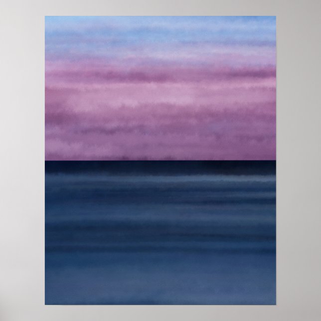 Poster Moderno Colorida Abstrato Beach Sunset (Frente)
