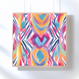 Poster Moderno Colorido Contemporâneo | Aquarela Brilhant