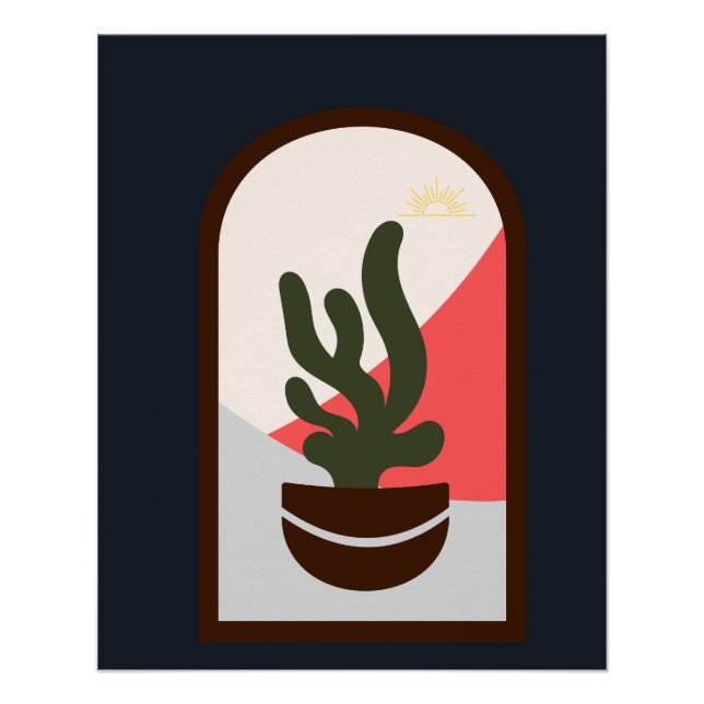 Pôster Moderno Contemporâneo Boho Glossy Poster (Frente)