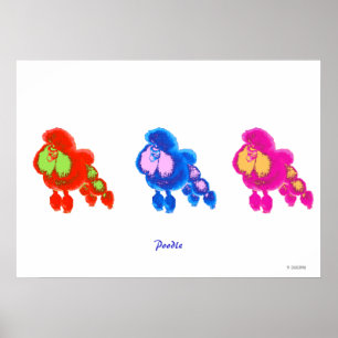 Poster moderno da arte da caniche