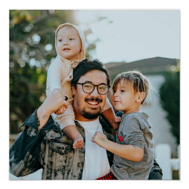 Pôster Moderno de Fotografias da Família Personalizada (Frente)