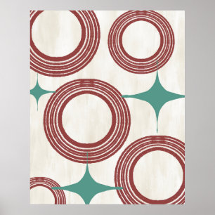 Poster Moderno de meio século Abstrato de de  - Tu