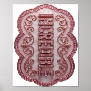 Poster Moderno Design Incrível Rosa na Moda