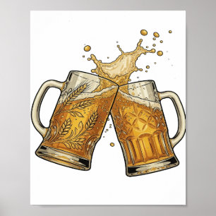 Poster Moderno Design Prata BRINDE À BOA SAÚDE Citação