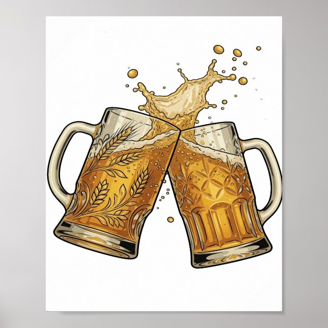 Poster Moderno Design Prata BRINDE À BOA SAÚDE Citação (Frente)
