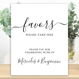 Poster Moderno Elegante Personalizado Casamento Favorece 
