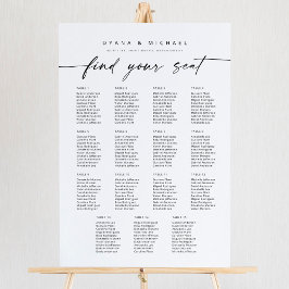 Poster Moderno Gráfico de Assentos de 15 Mesas Encontre S