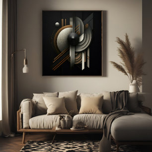 Poster Moderno Inspirado em Geométrico Abstrato