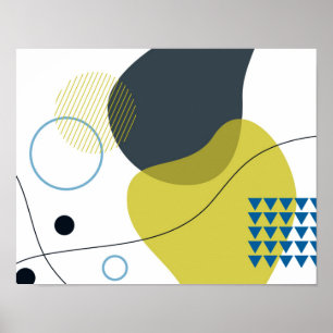 Poster Moderno, Memphis, ilustração legal, original, na
