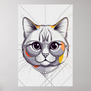 Poster Moderno Meow Muse