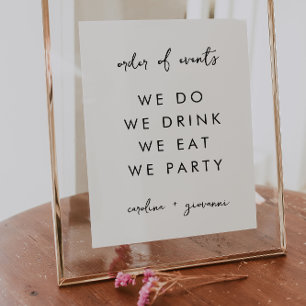 Poster Moderno Minimalista Boas-vindas de Casamento com