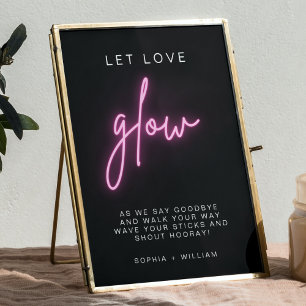 Poster Moderno Minimalista Deixar O Amor Brilhar Sinal