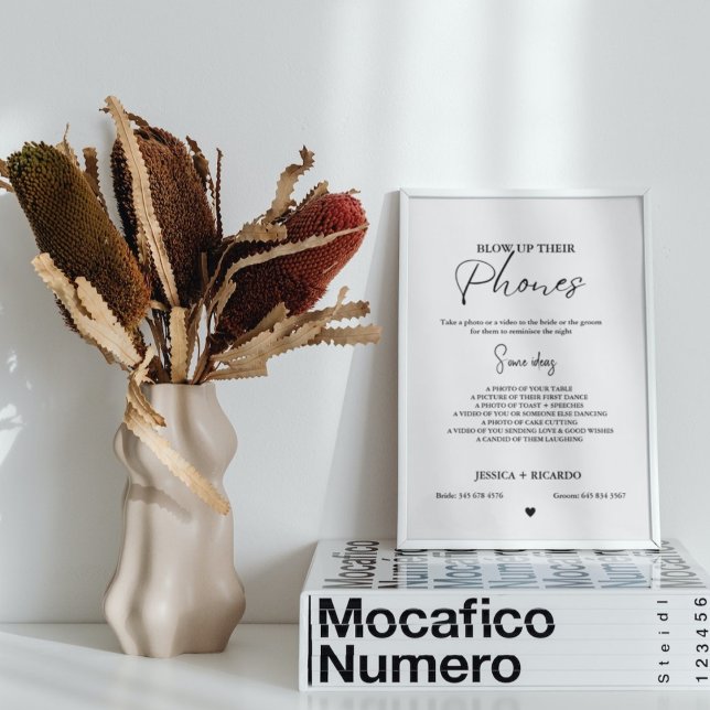 Poster Moderno Minimo Explodir sua foto de casamento do t (Criador carregado)