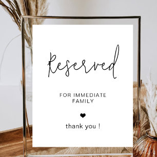 Poster Moderno Reservado Para Festa de casamento Simples