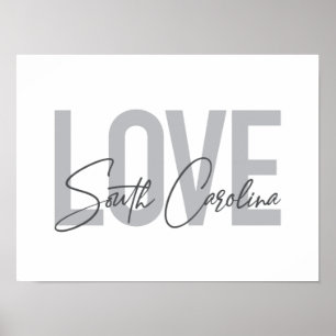Poster Moderno, simples, legal design Love Carolina do Su