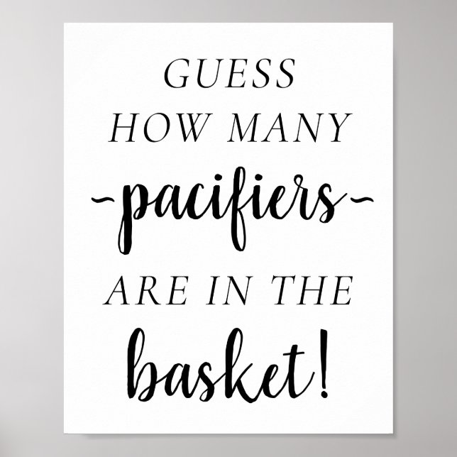 Poster Moderno Simples Quantos | Jogo de Adivinhação Clás (Frente)