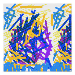 Pôster Moderno Splash de Tinta Festivo Abstrato
