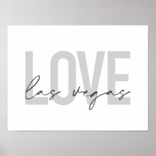 Poster Moderno, urbano, simples, legal design Love Las Ve