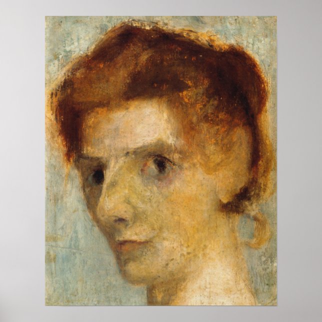 Poster Modersohn-Becker - Autorretrato 1898 (Frente)