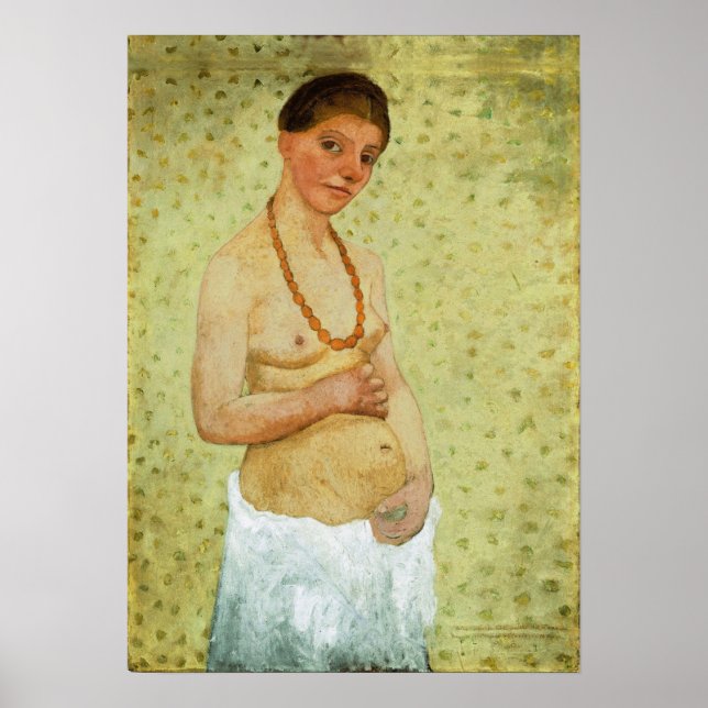 Poster Modersohn-Becker - Autorretrato, 6º Aniversário (Frente)