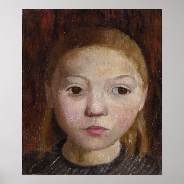 Poster Modersohn-Becker - Cabeça de uma Menina (Frente)