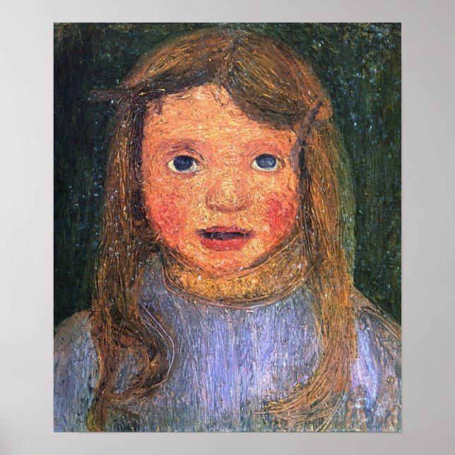 Poster Modersohn-Becker - Cabeça de uma Menina (Elsbeth) (Frente)