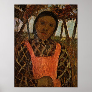 Poster Modersohn-Becker - Criança Camponesa Com Apron Ros