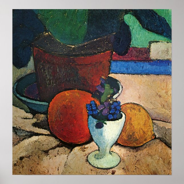 Poster Modersohn-Becker - Vida Estática Com Limão Vegetal (Frente)