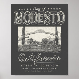 POSTER MODESTO STANISLAUS CALIFÓRNIA - MODESTO ARCH