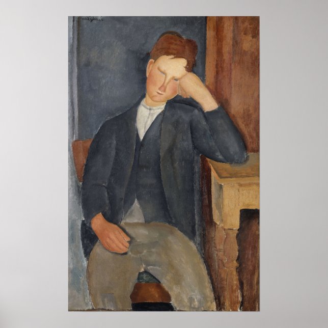 Poster Modigliani - O Jovem Aprendiz 1918 (Frente)
