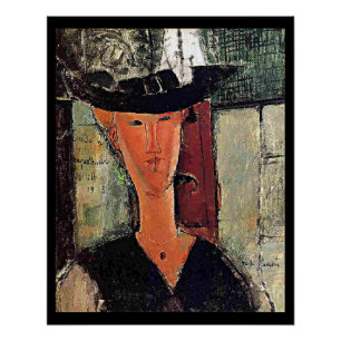 Pôster Modigliani - Retrato da Madame Pompadour