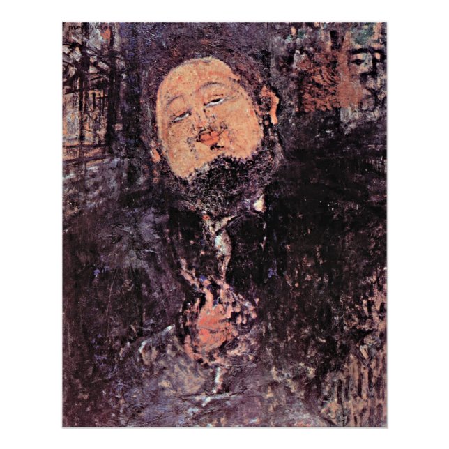 Pôster Modigliani - Retrato de Diego Rivera (Frente)
