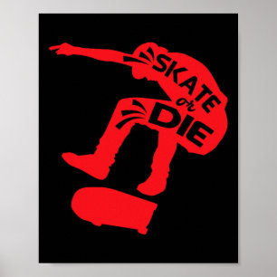 Poster Modismo de skatista Skate ou Morra Citações de ska