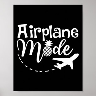 Poster Modo Avião Viagem Abacaxi Viagem Presente Gi