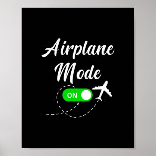 Poster Modo Avião Viagem Divertida Piloto Avião Férias