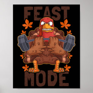 Poster Modo banquete Levantamento de peso Dia da Turquia 