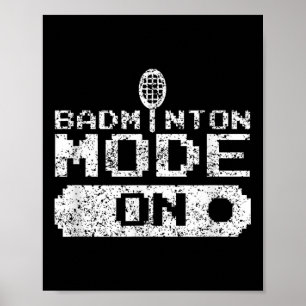 Poster Modo de Badminton Ativado Treinador de Jogador de