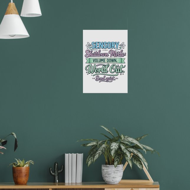 Poster Modo de Desligamento Sensorial: Volume Baixo Poste (Sala de Estar 1)