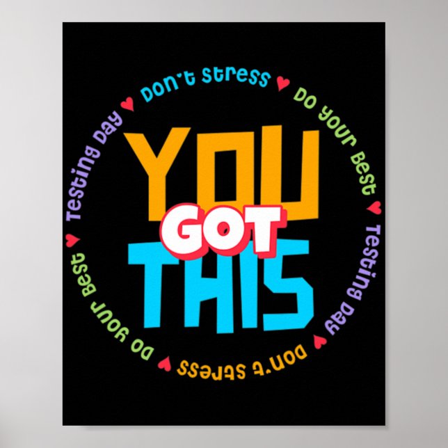 Poster Modo De Dia De Estada No Teste De Professores (Frente)