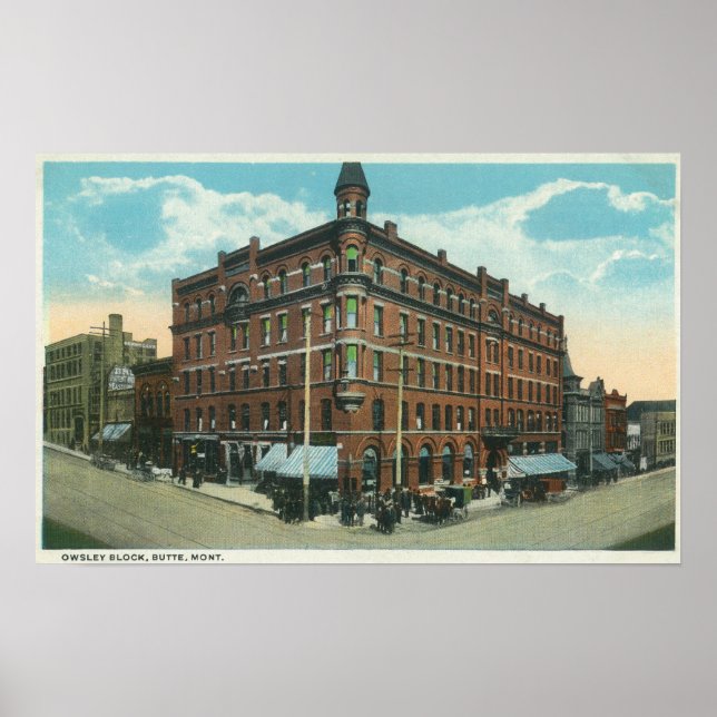 Pôster Modo de exibição de Bloco de Owsley do TownButte,  (Frente)