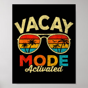 Poster Modo de férias ativado praia tropical verão