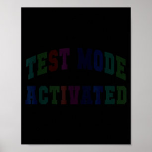 Poster Modo de teste de humor ativado testando professor