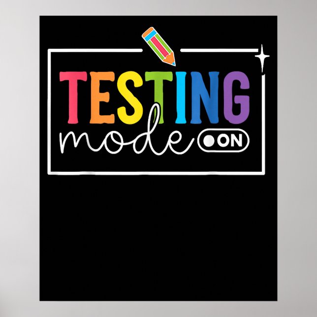 Poster Modo De Teste Em Professores Motivacionais No Dia  (Frente)