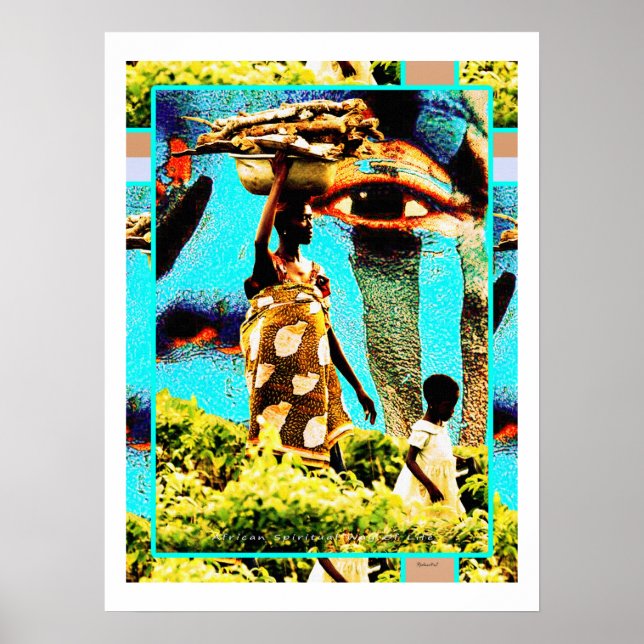 Poster Modo de Vida Espiritual Africano - Mãe e Filha (Frente)