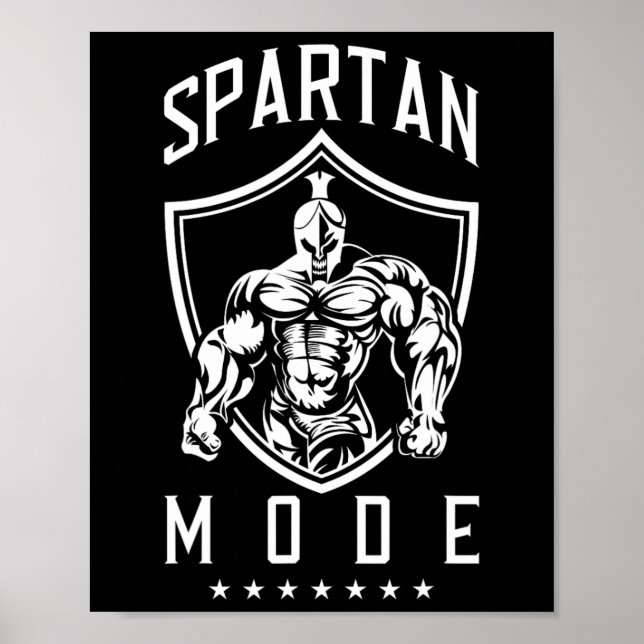 Poster Modo de Workout Spartan Malhação Gym Sparta Bodybu (Frente)