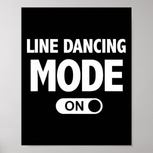 Poster Modo Engraçado De Dança De Linha Na Dança De Linha