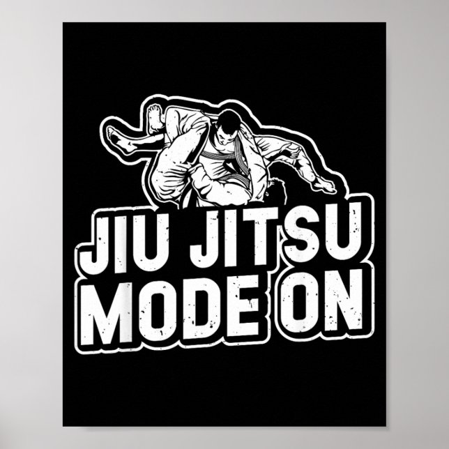 Poster Modo Jiu Jitsu Ativado - Jiu Jitsu Brasileiro (Frente)