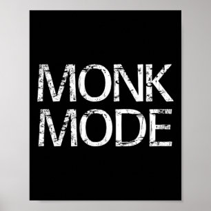 Poster Modo Monge Meditação Ioga Novidade