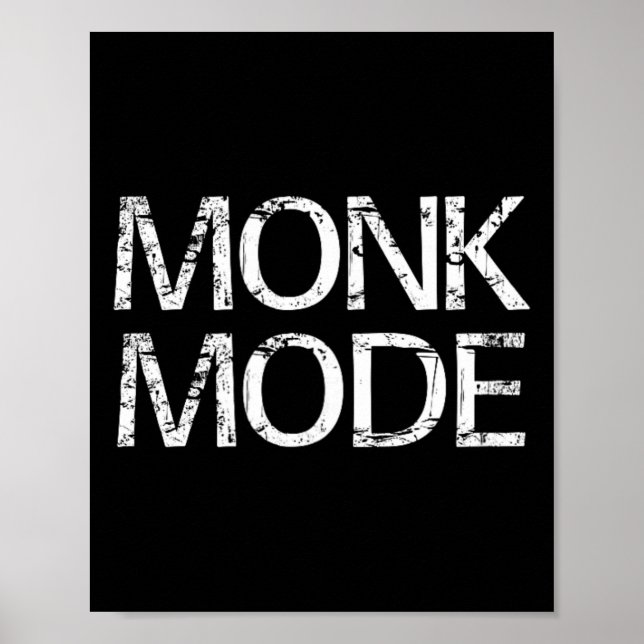 Poster Modo Monge Meditação Ioga Novidade  (Frente)