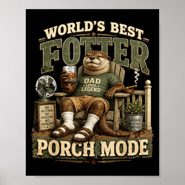 Poster Modo varanda da mãe do mundo piada de papai esquil (Frente)